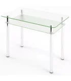 Glass dining table D-04-2 with tempered glass and chrome legs order